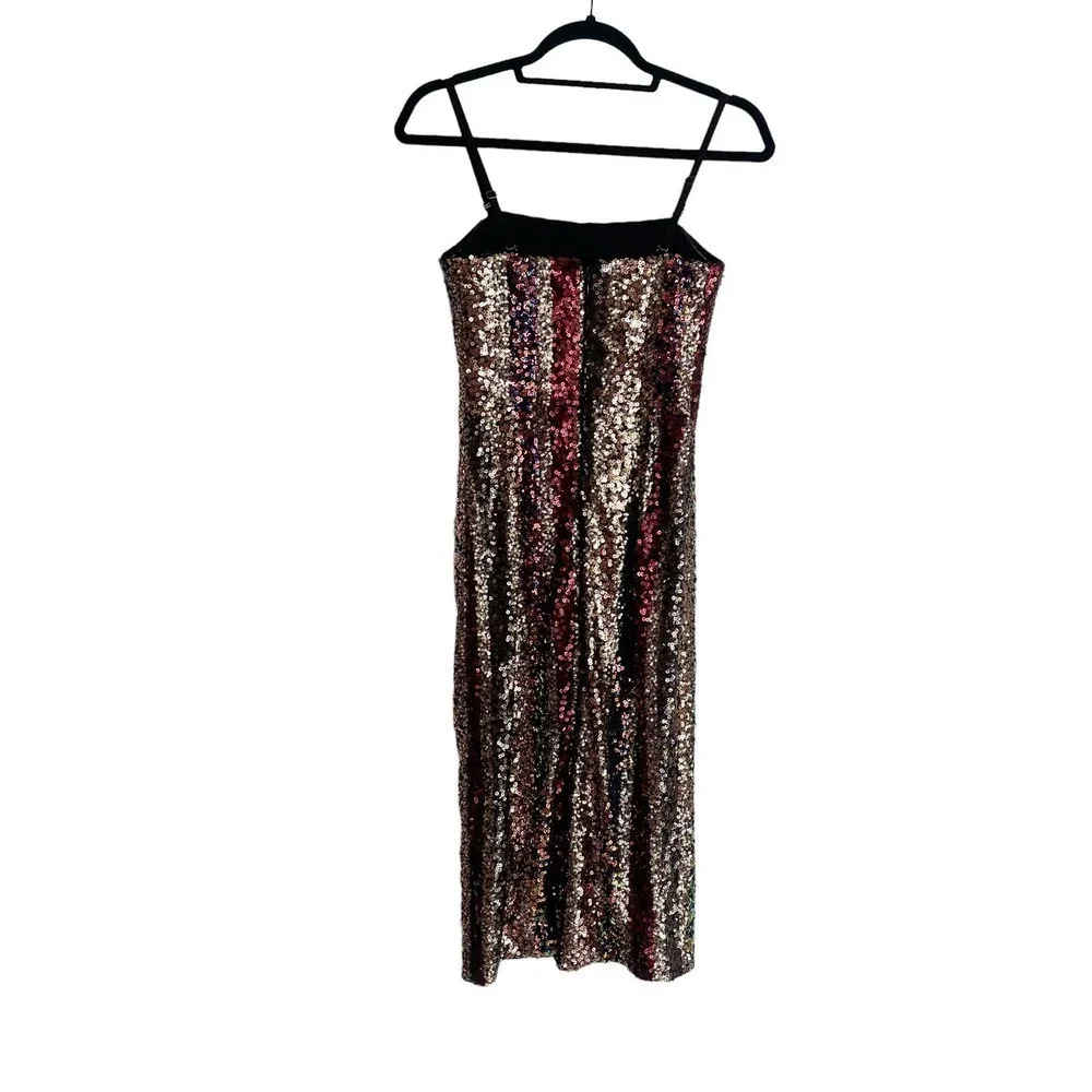 DRESS THE POPULATION Allira Sequin Cocktail Dress Size S_9